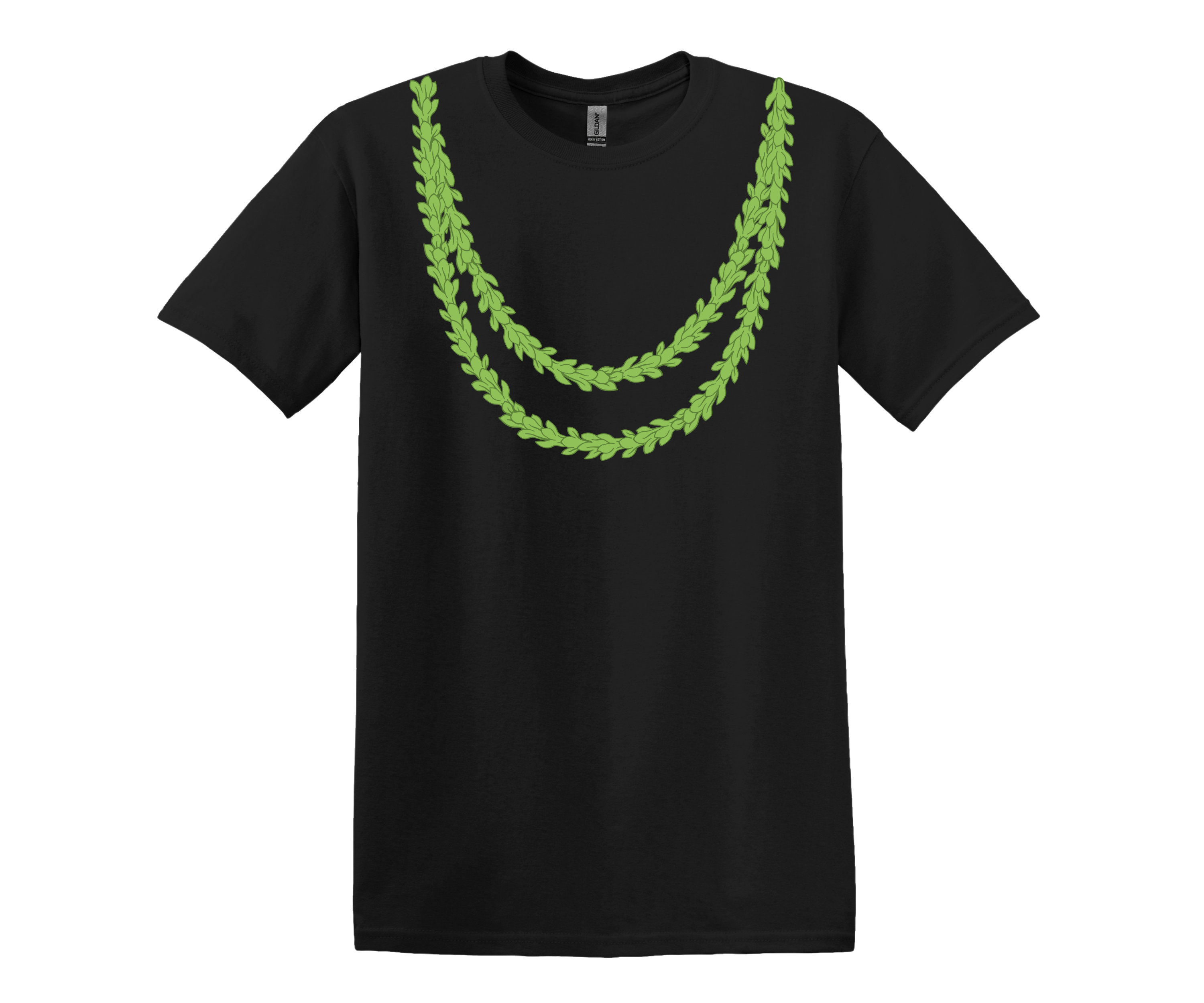 Black t-shirt with image of a famous hawaiian Pua, called Pakalana.